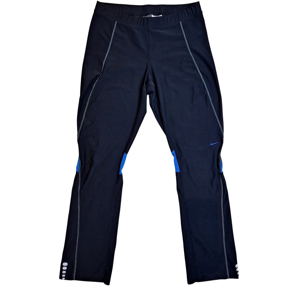 Nike Dri-Fit straight leg running pants stretchy drawstring reflective workout